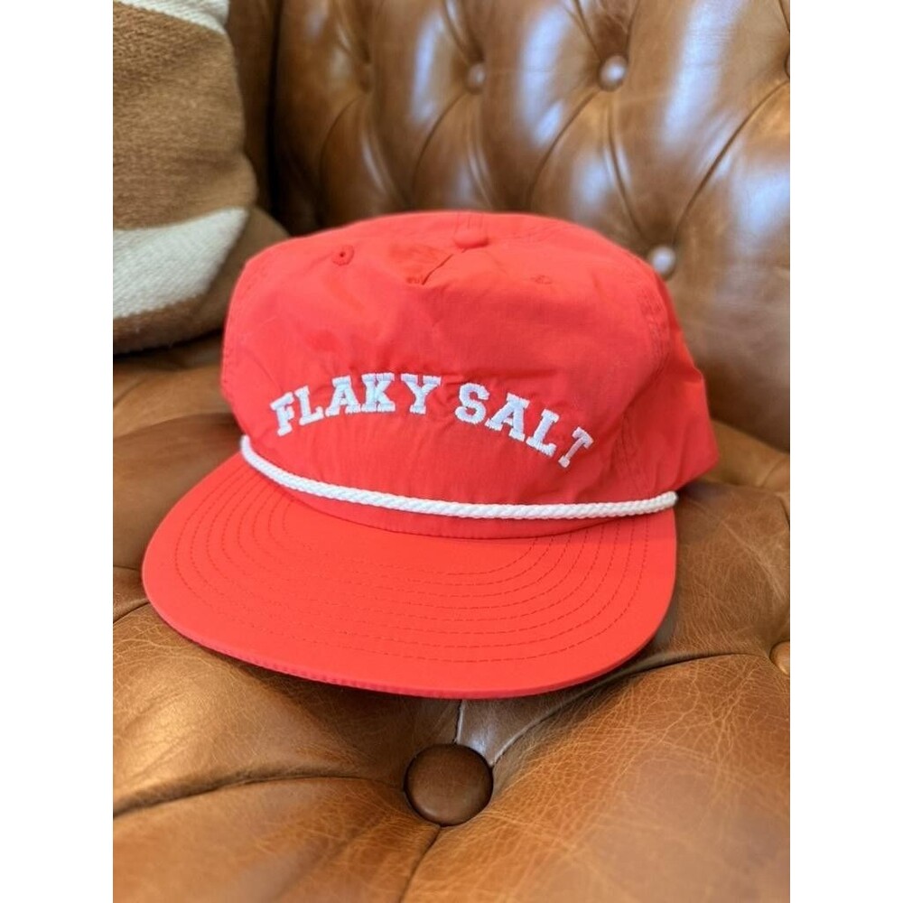 Flaky Salt AS Colour Hat Cap Snap Back Mens One Size Red 5 Panel Surf Rope
